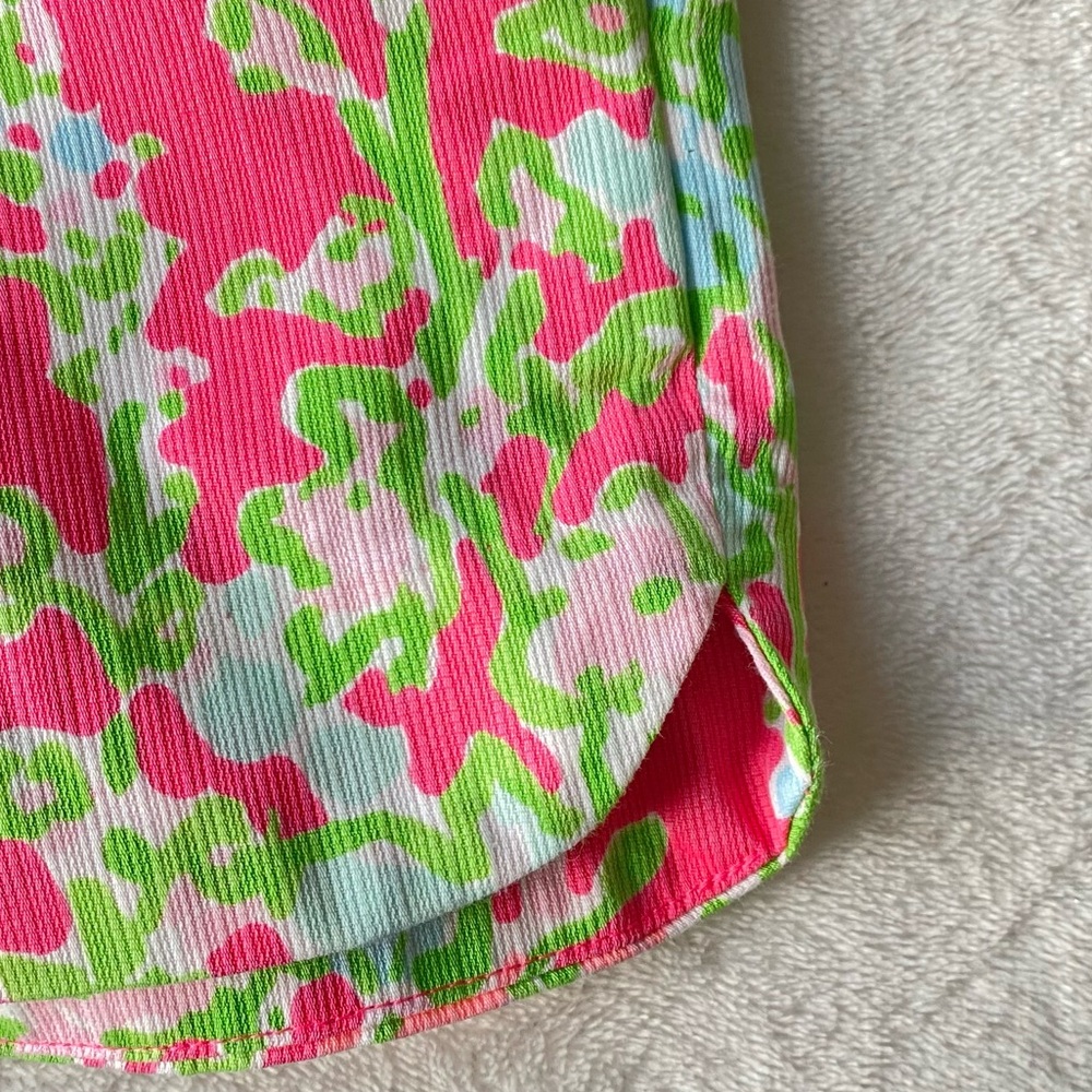 Lilly Pulitzer Adie Shorts Pink Green Flamingo Southern Charm Print Size 2 Women - Picture 9 of 16